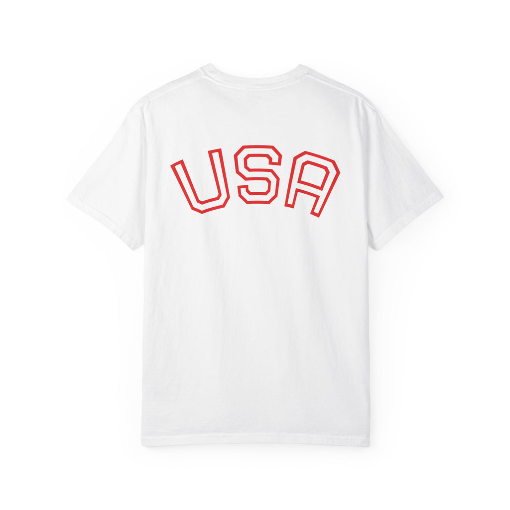 USA Bulldog T-Shirt — "I Love the USA" Patriotic Dog Tee