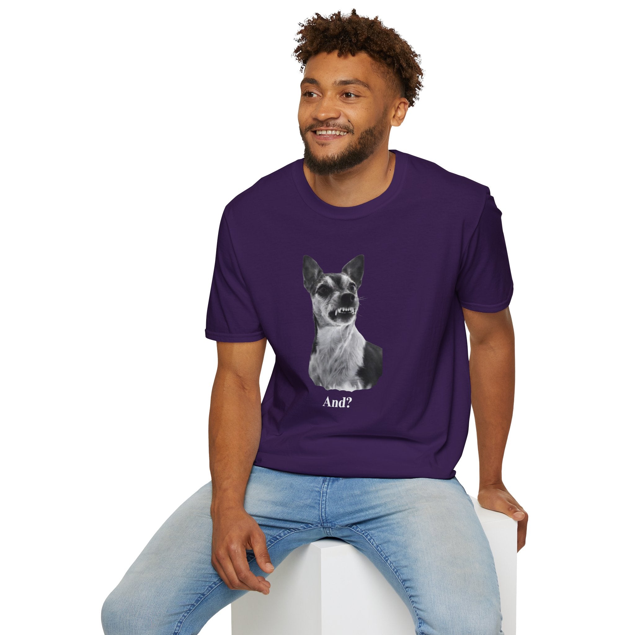 Angry Dog Graphic T-Shirt — "And?"