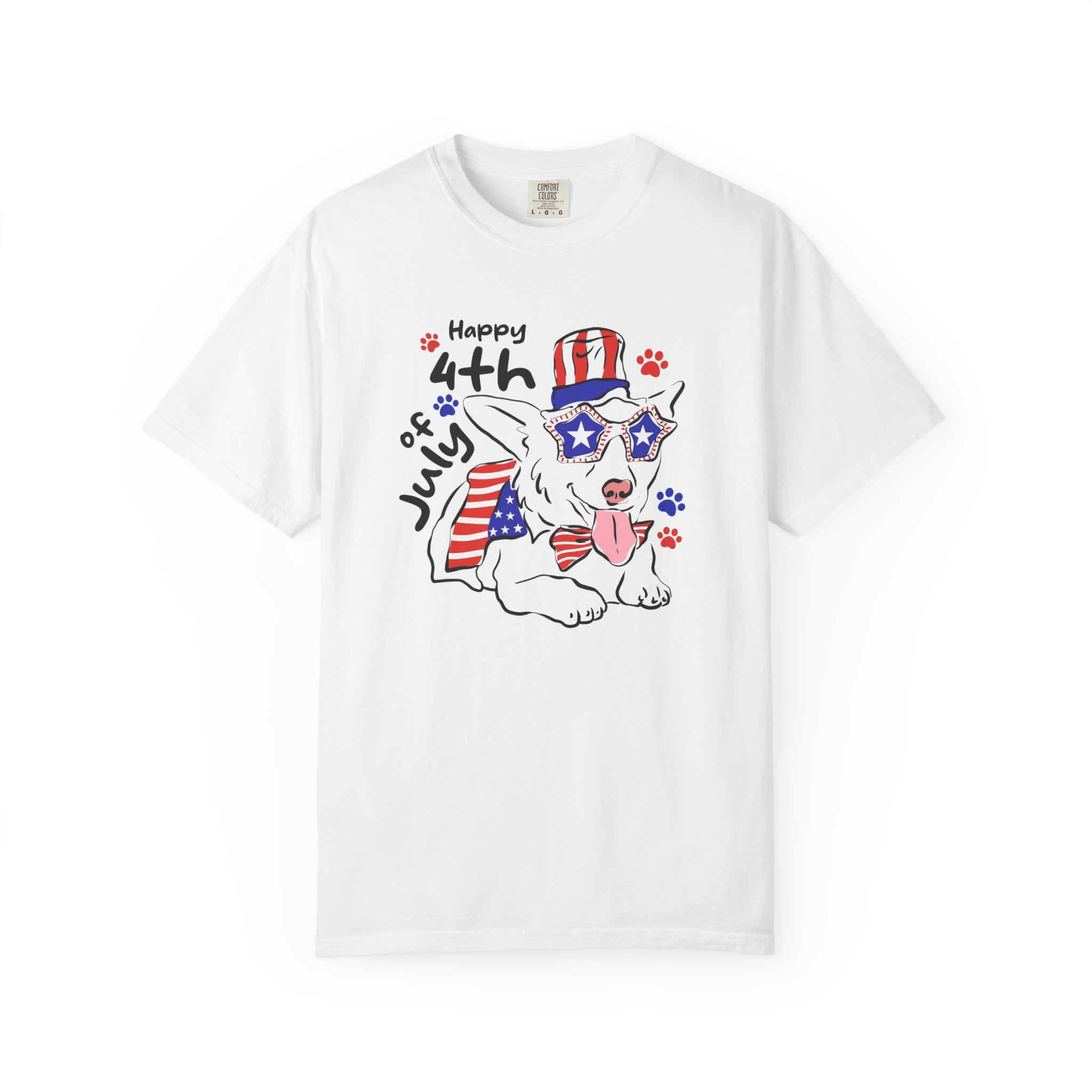 4th of July Dog T-Shirt — Patriotic Pup Graphic Tee