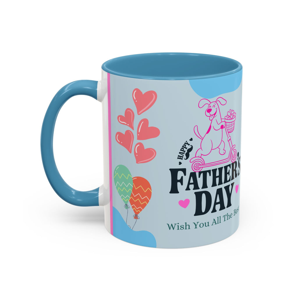 Father's Day Coffee Mug – Cute Dog on Scooter Design (11/15oz)
