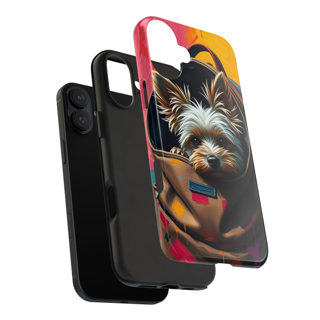 Yorkie Pocket Phone Case – Colorful Cute Yorkshire Terrier Protective Cover