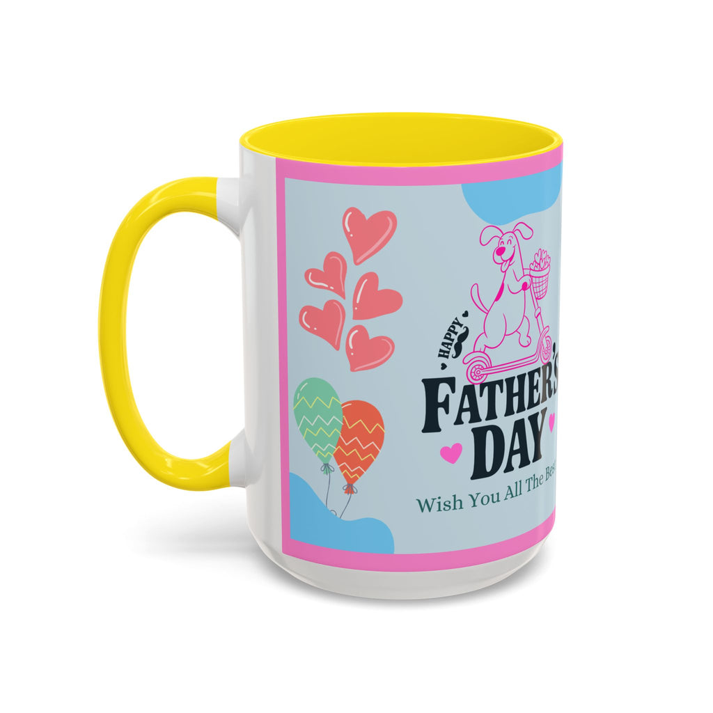 Father's Day Coffee Mug – Cute Dog on Scooter Design (11/15oz)