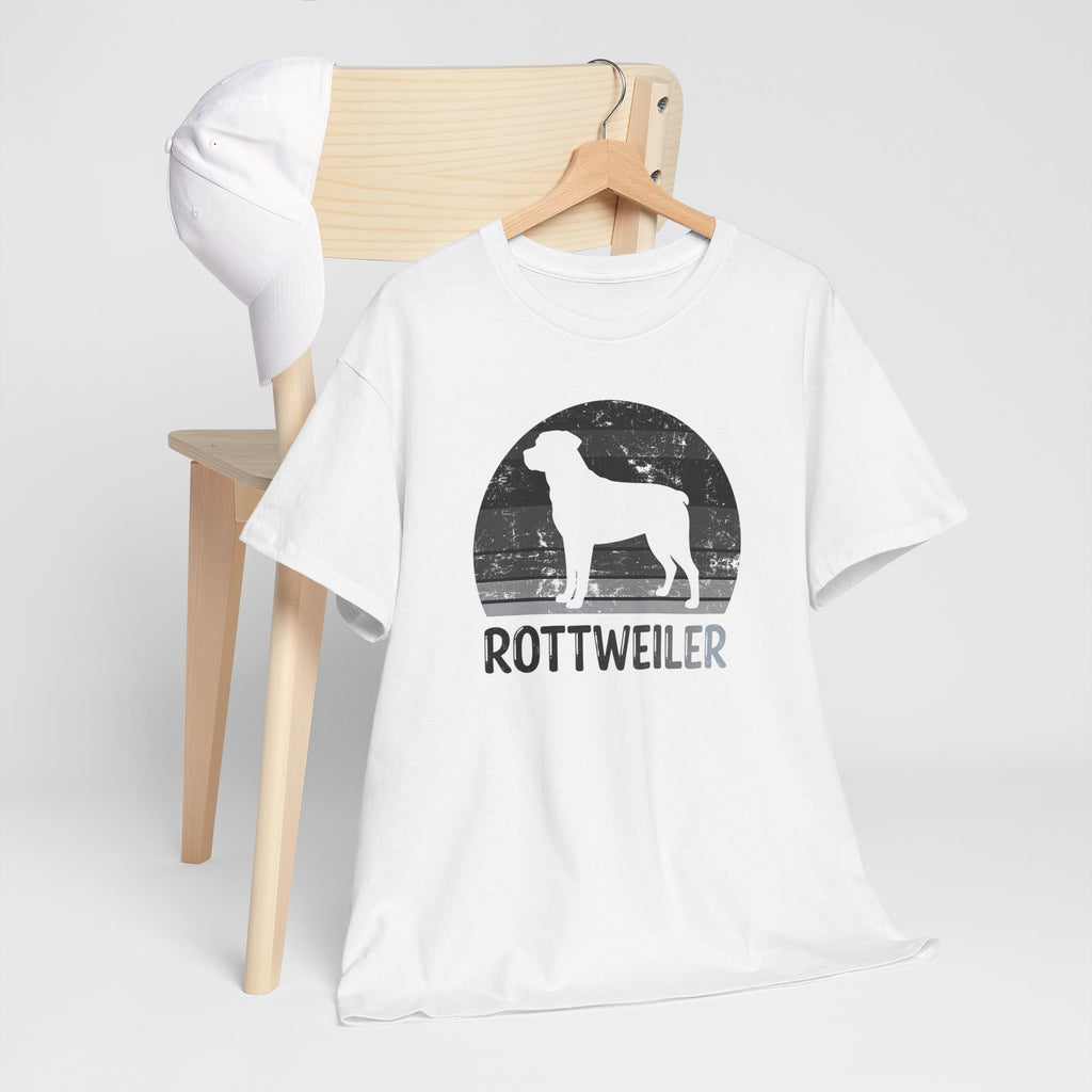 Rottweiler Retro Sunset T-Shirt – Unisex Dog Lover Graphic Tee