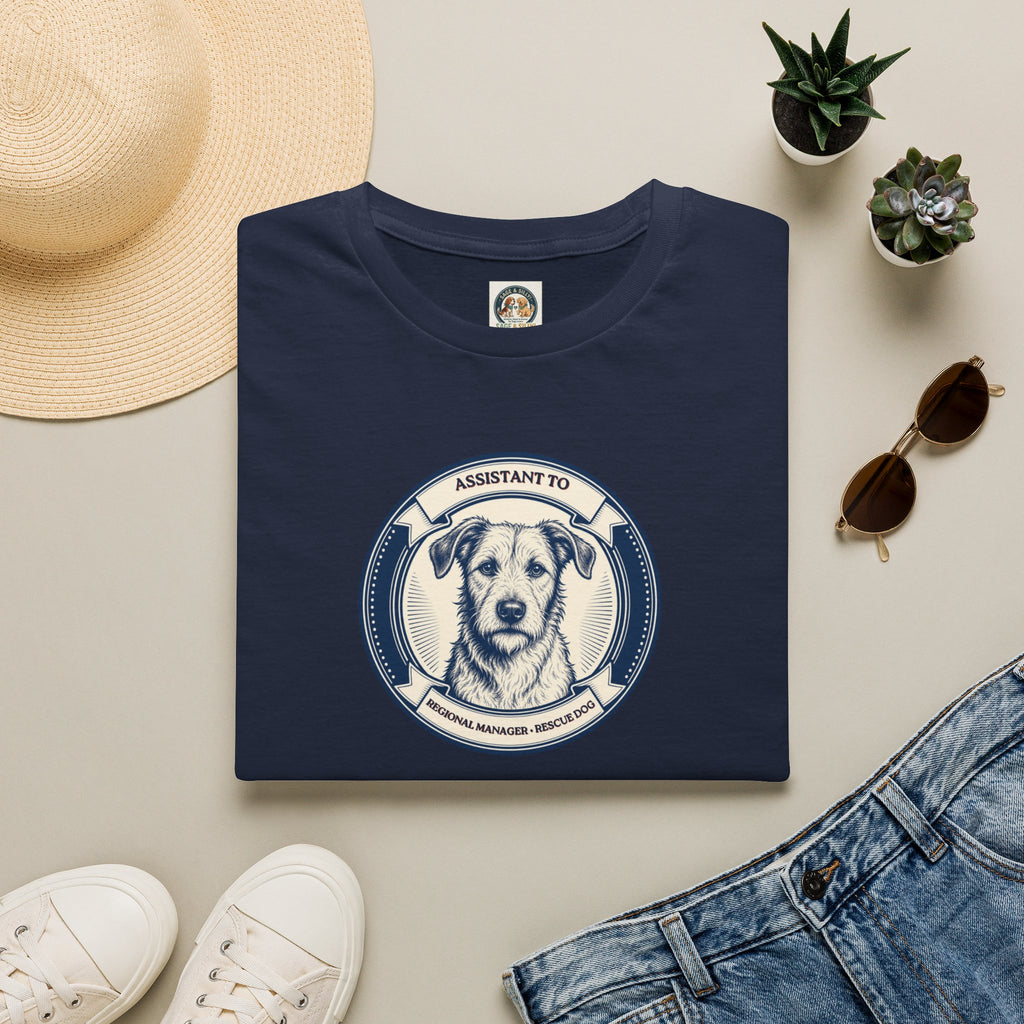 Rescue Dog T-Shirt — "Assistant to the Regional Manager" Funny Adopted Dog Tee