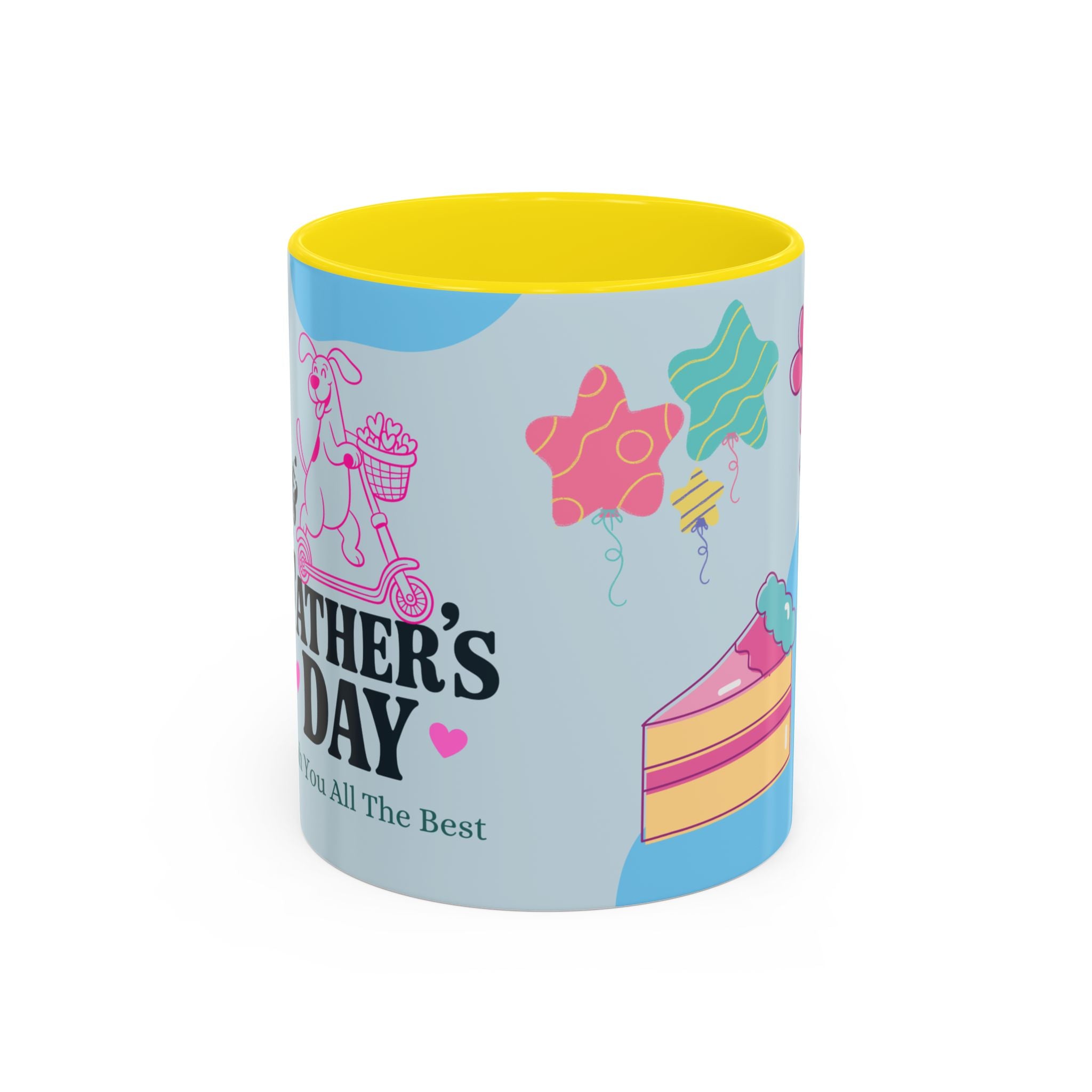 Father's Day Coffee Mug – Cute Dog on Scooter Design (11/15oz)
