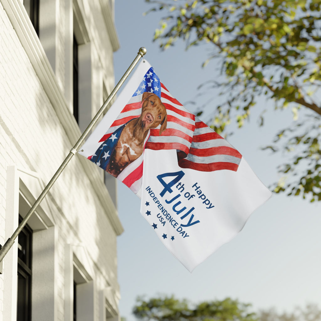 4th of July Dog Flag — Double-Sided American Independence Day Garden Banner