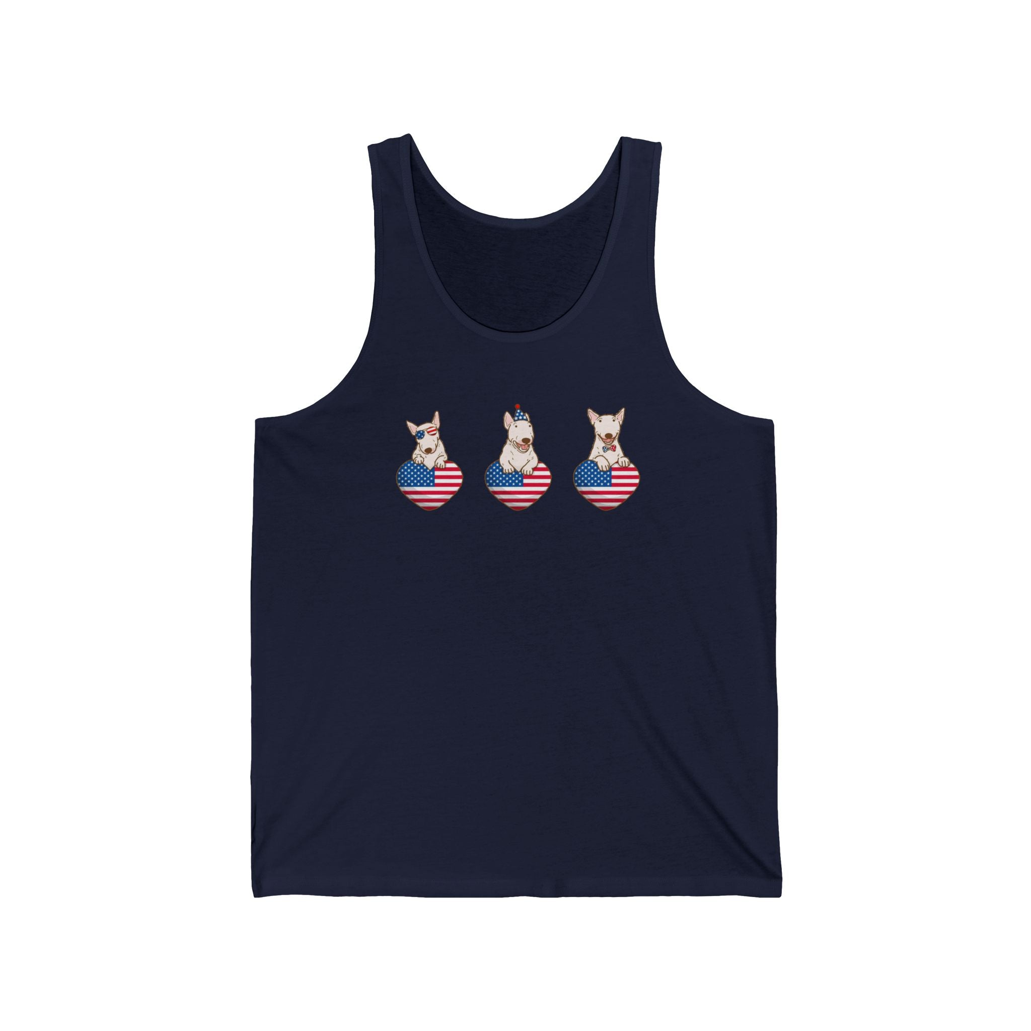 Patriotic French Bulldog Hearts Tank