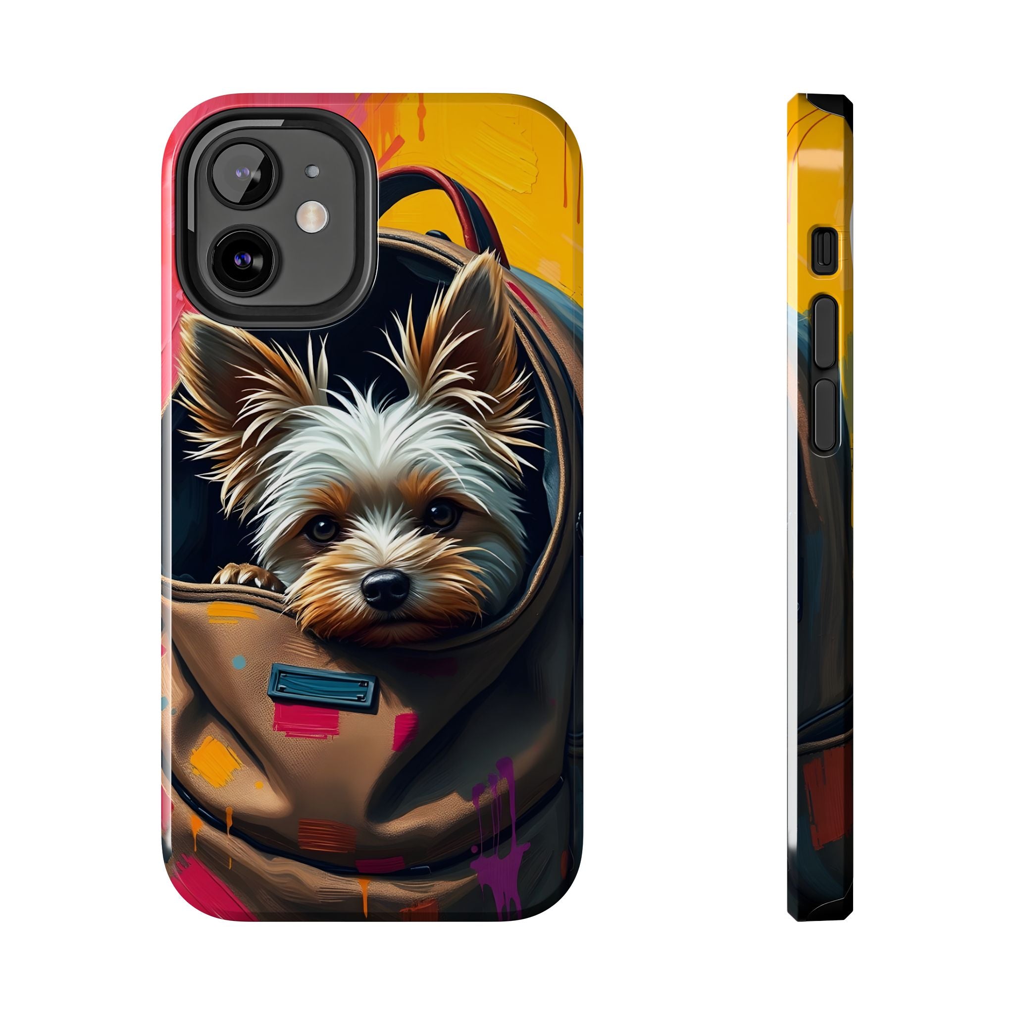 Yorkie Pocket Phone Case – Colorful Cute Yorkshire Terrier Protective Cover