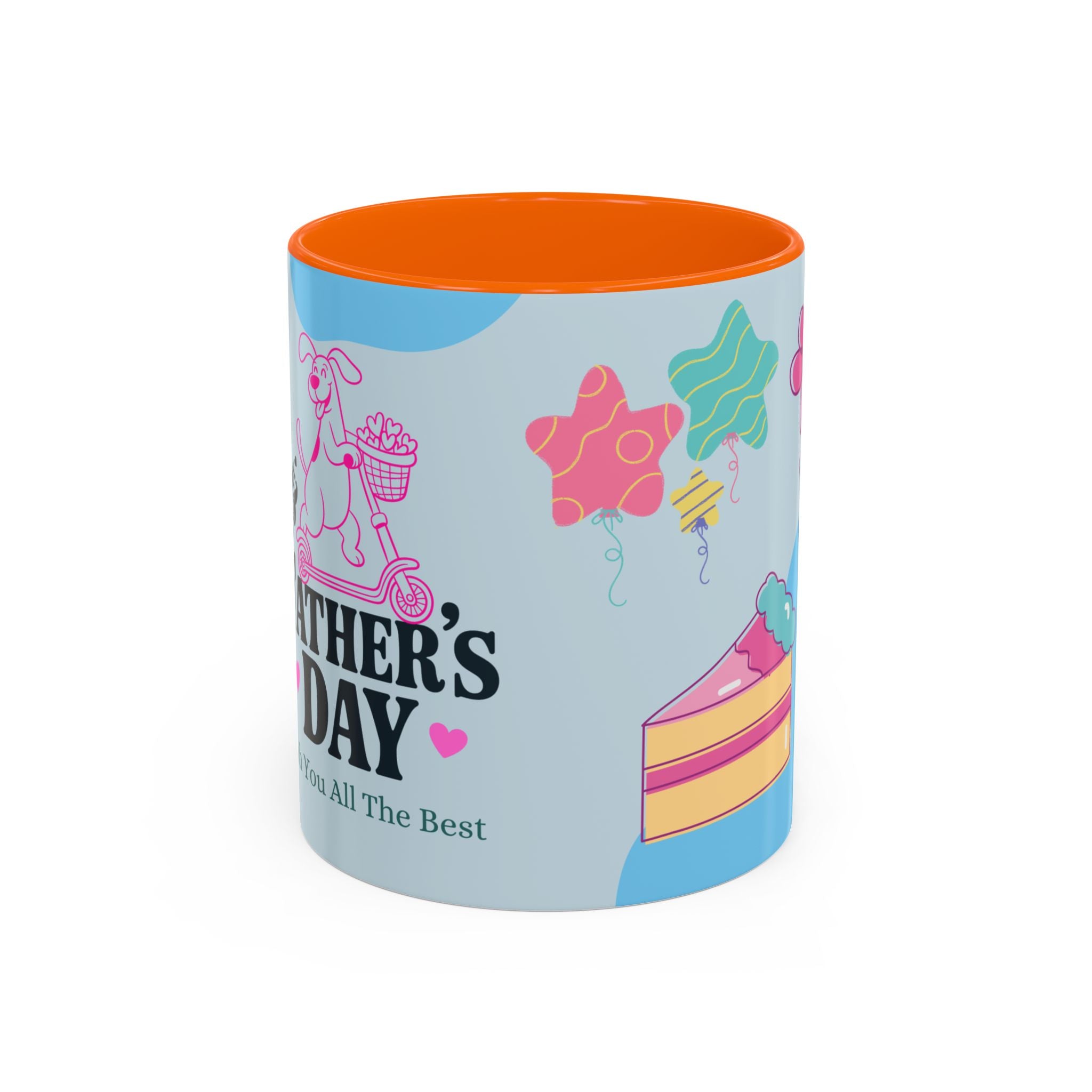Father's Day Coffee Mug – Cute Dog on Scooter Design (11/15oz)