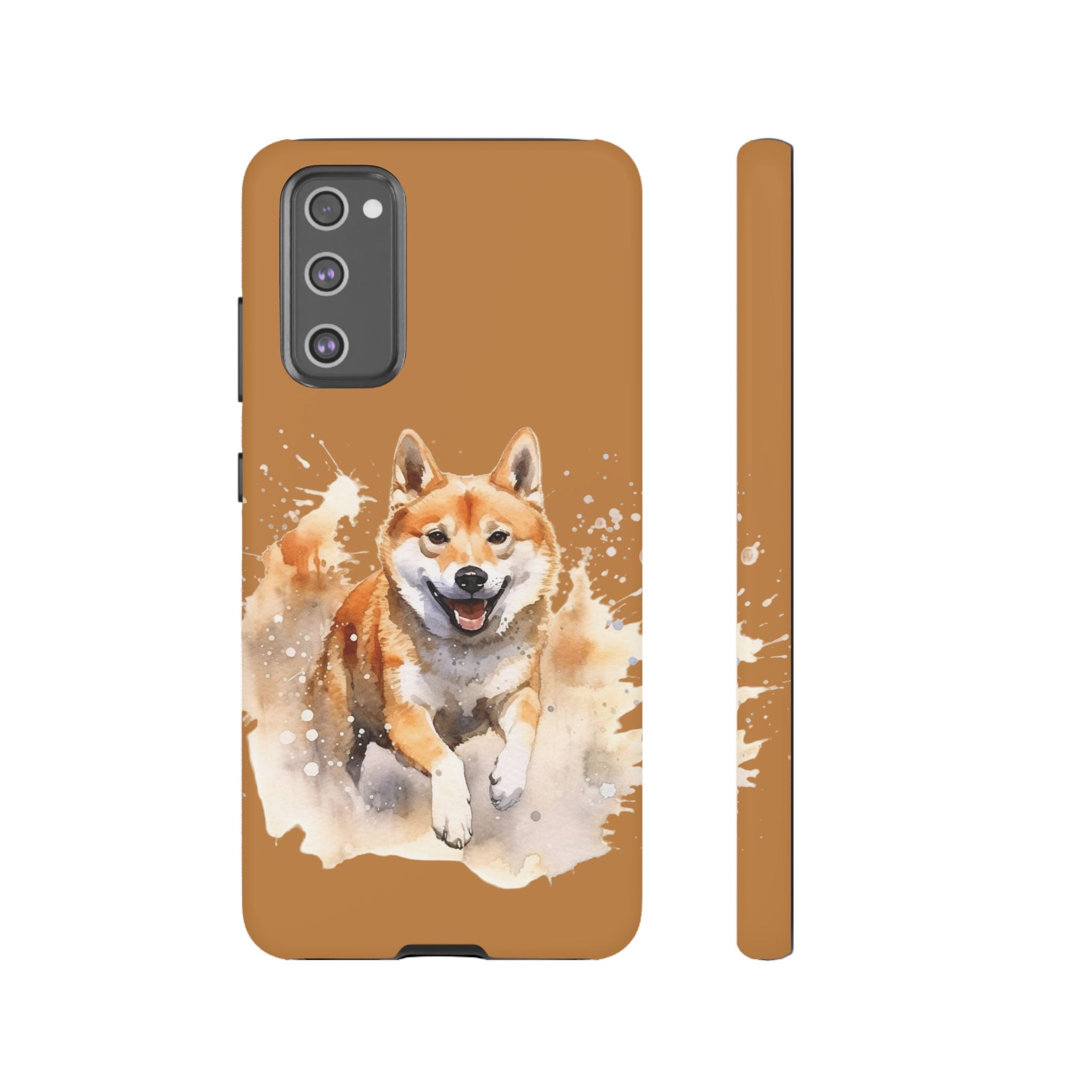 Shiba Inu Phone Case — Energetic Watercolor Dog Protective Case