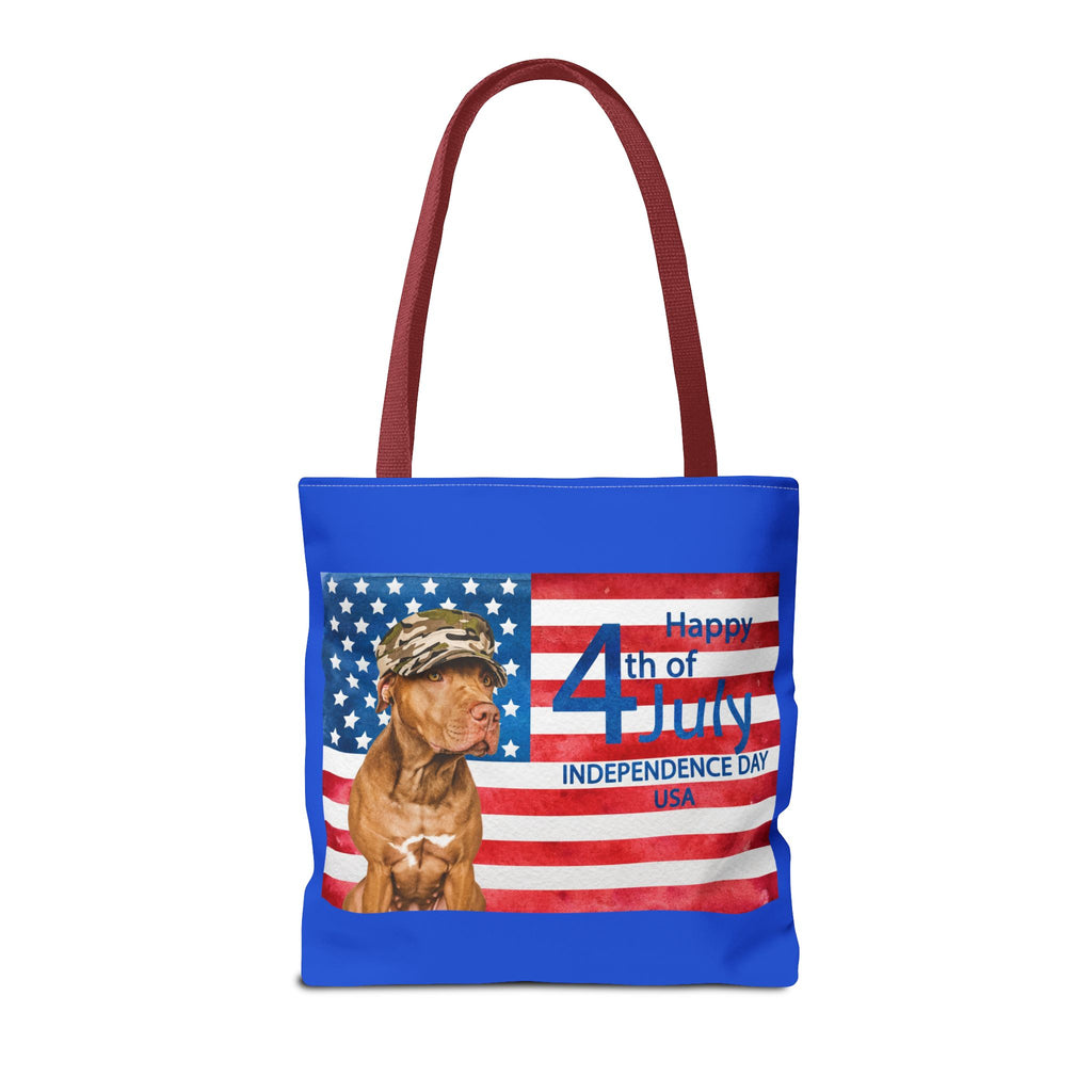 Independence Day Dog Tote Bag — Happy 4th of July USA Flag Tote