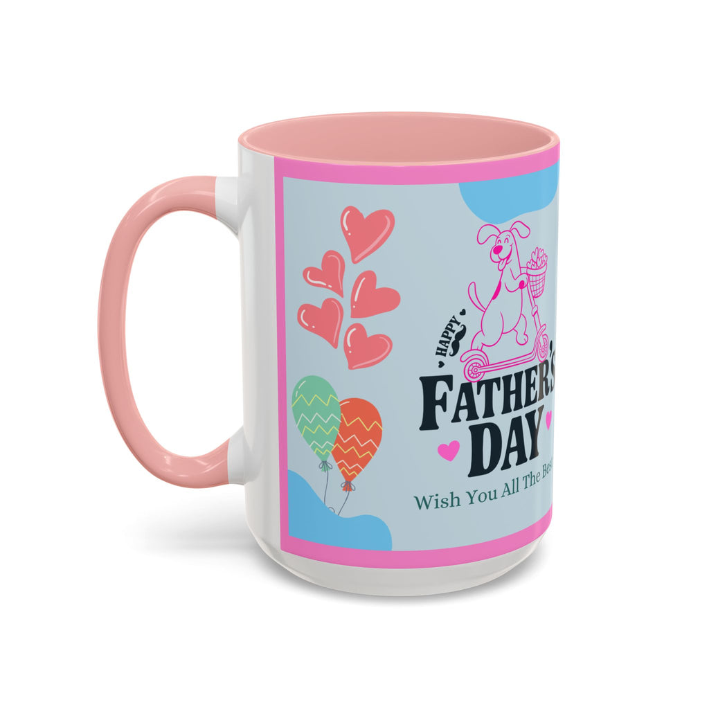 Father's Day Coffee Mug – Cute Dog on Scooter Design (11/15oz)