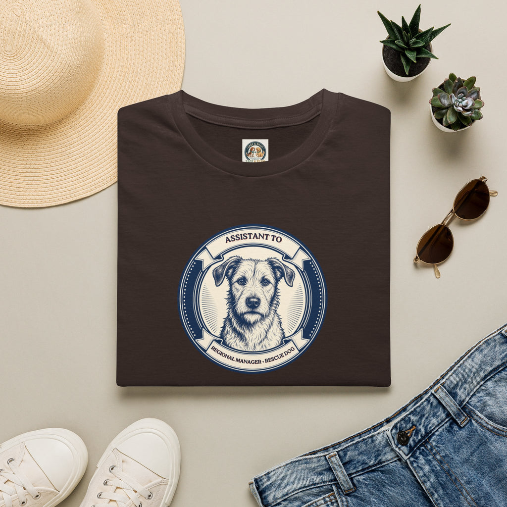Rescue Dog T-Shirt — "Assistant to the Regional Manager" Funny Adopted Dog Tee