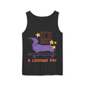 Dachshund Skateboard Tank — "It's Been a Looong Day" Cute Dog Graphic Tank Top