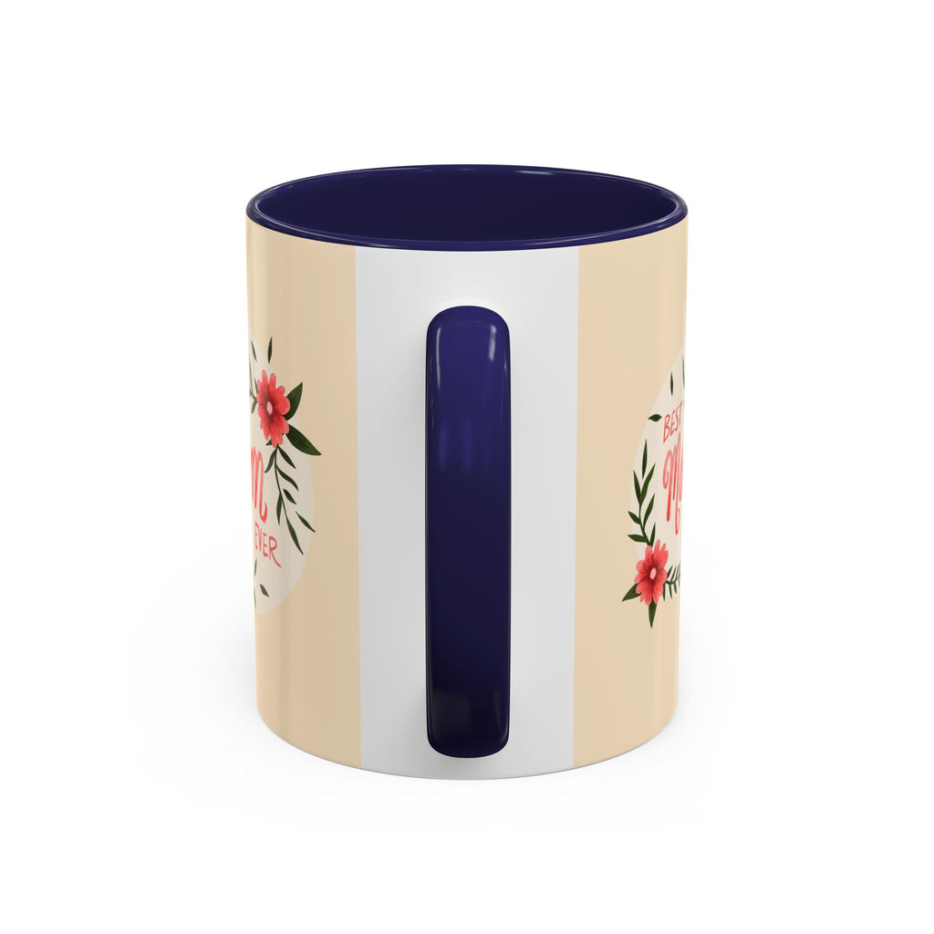 Best Mom Ever Coffee Mug — Cute Dachshund with Tulips