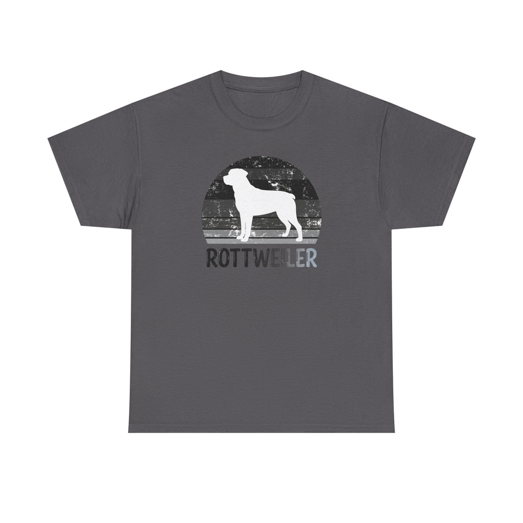 Rottweiler Retro Sunset T-Shirt – Unisex Dog Lover Graphic Tee