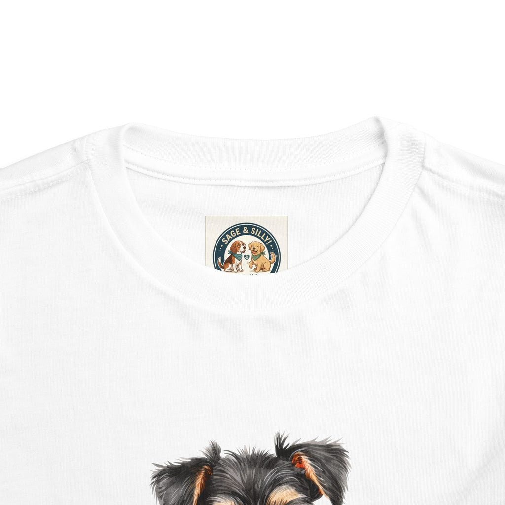 Toddler Tee — Cute Yorkie Puppy Peeking Graphic