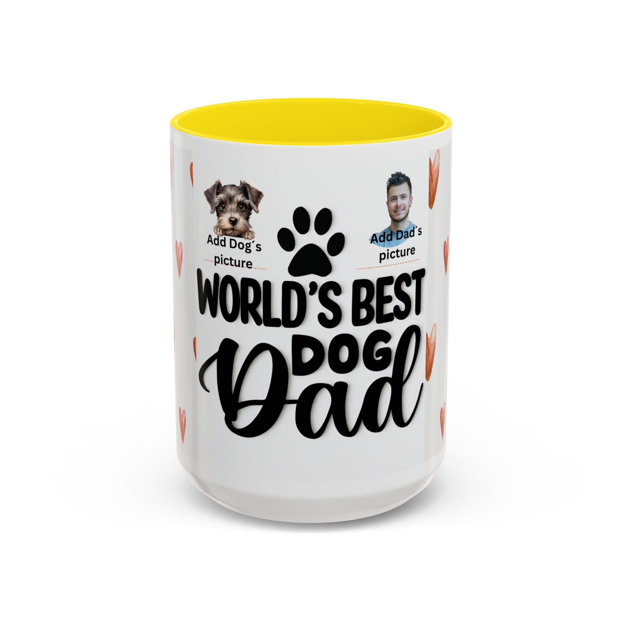 Personalised "World's Best Dog Dad" Coffee Mug — Custom Pet & Owner Photo