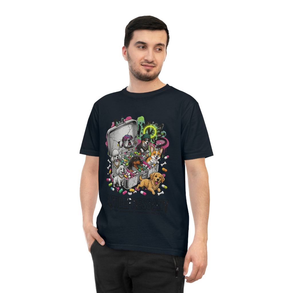 Antidepressant Pets T-Shirt — Emotional Support Pet & Pill Box Graphic Tee