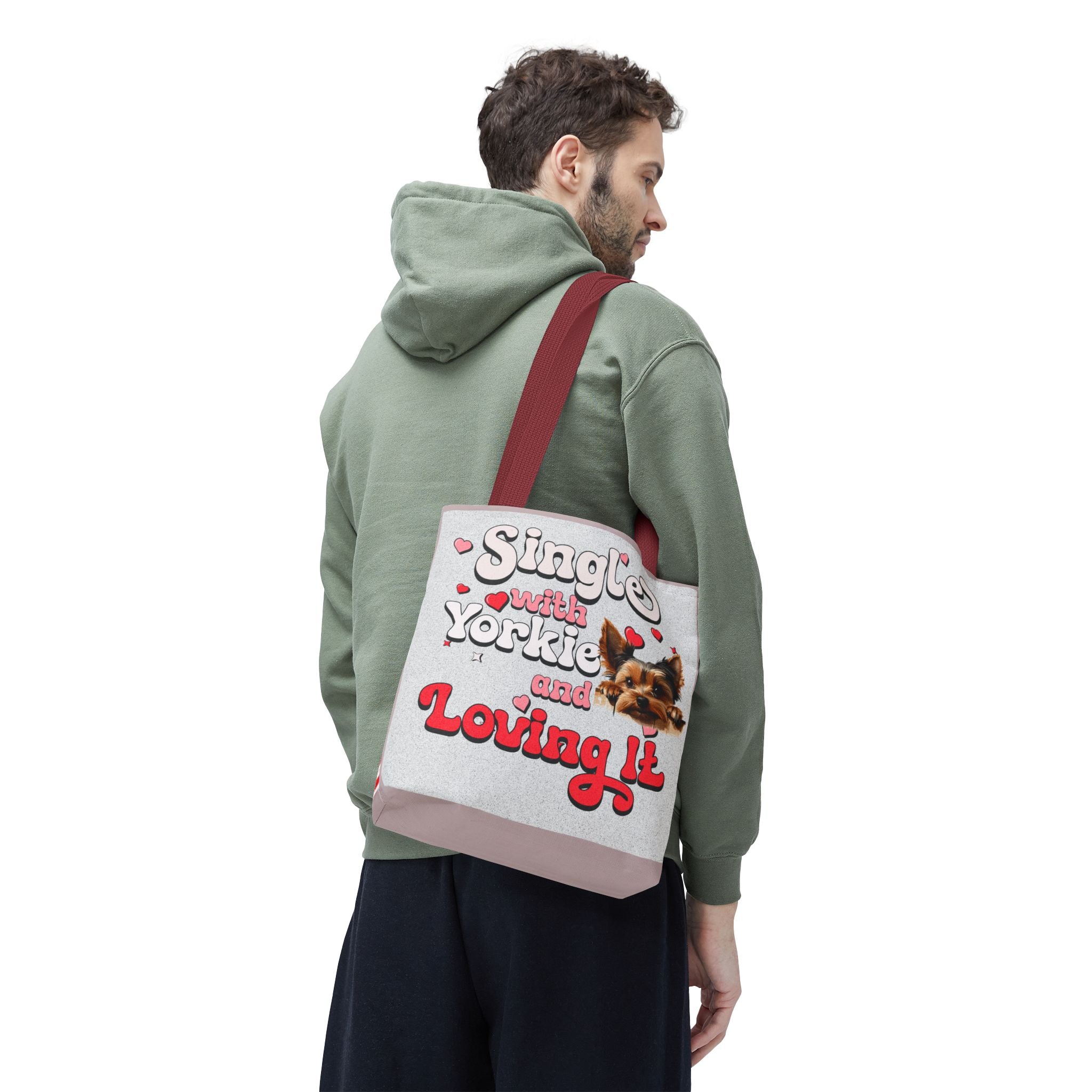 Tote Bag — "Single with Yorkie and Loving It" Cute Yorkie Lover Tote