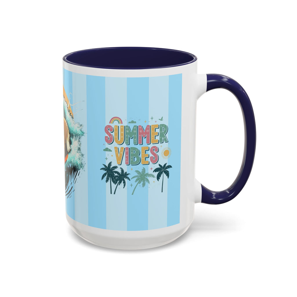 Summer Vibes Corgi Surf Coffee Mug — Cute Dog Lover Gift (11/15 oz)
