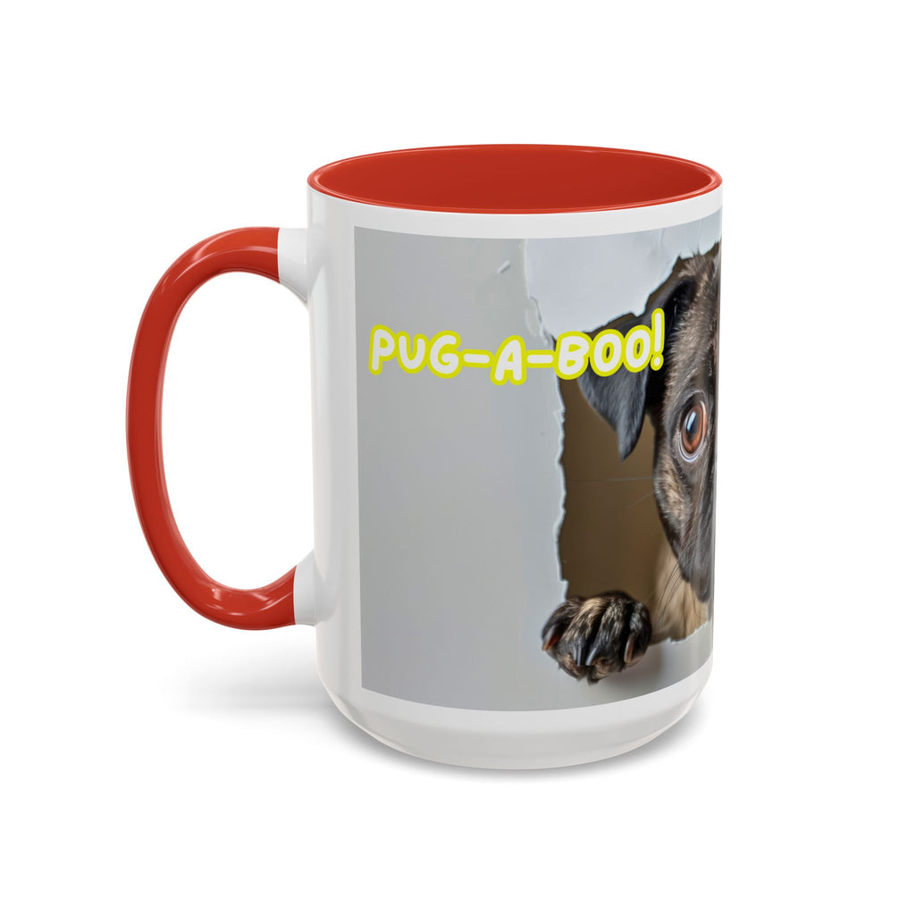 Pug “I See You!” Accent Coffee Mug — Cute Dog Lover Gift (11/15 oz)