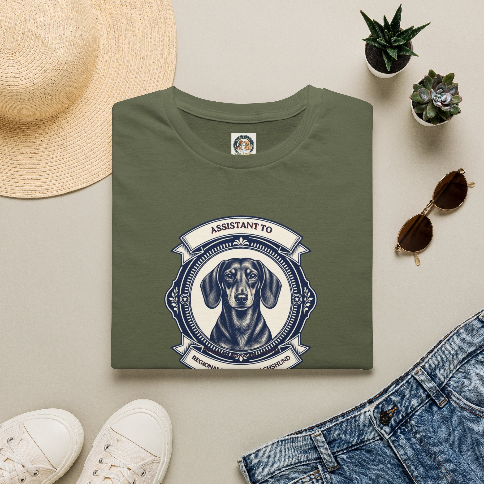 Dachshund Assistant T-Shirt — "Assistant to the Regional Manager" Funny Dog Tee