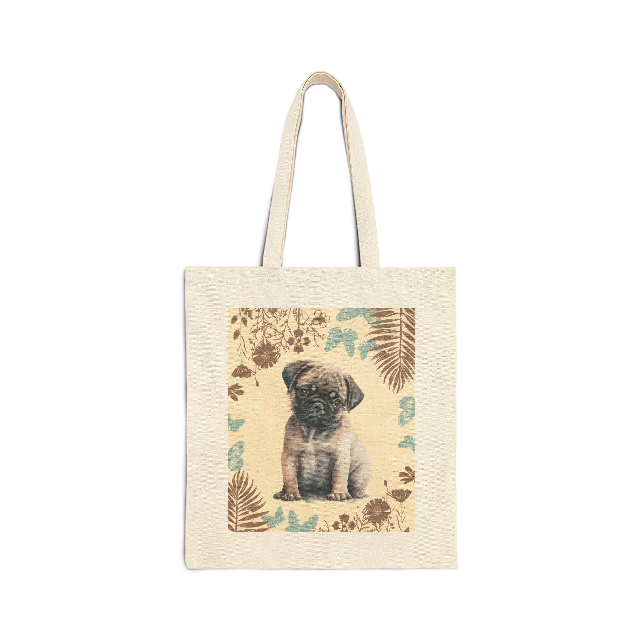Tote Bag — "Grace is a wet nose and a hopeful tail" Dog Portrait Canvas Tote