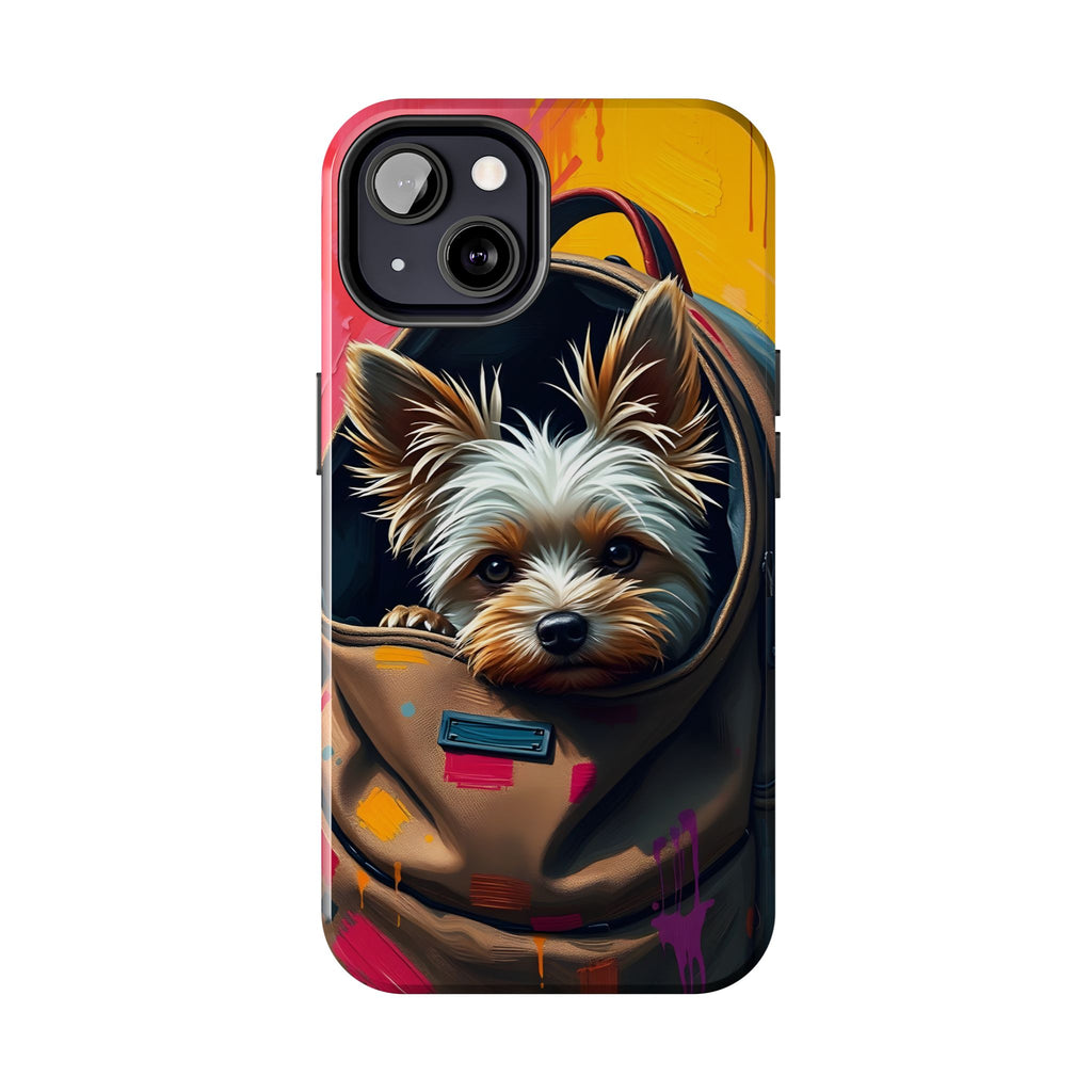 Yorkie Pocket Phone Case – Colorful Cute Yorkshire Terrier Protective Cover