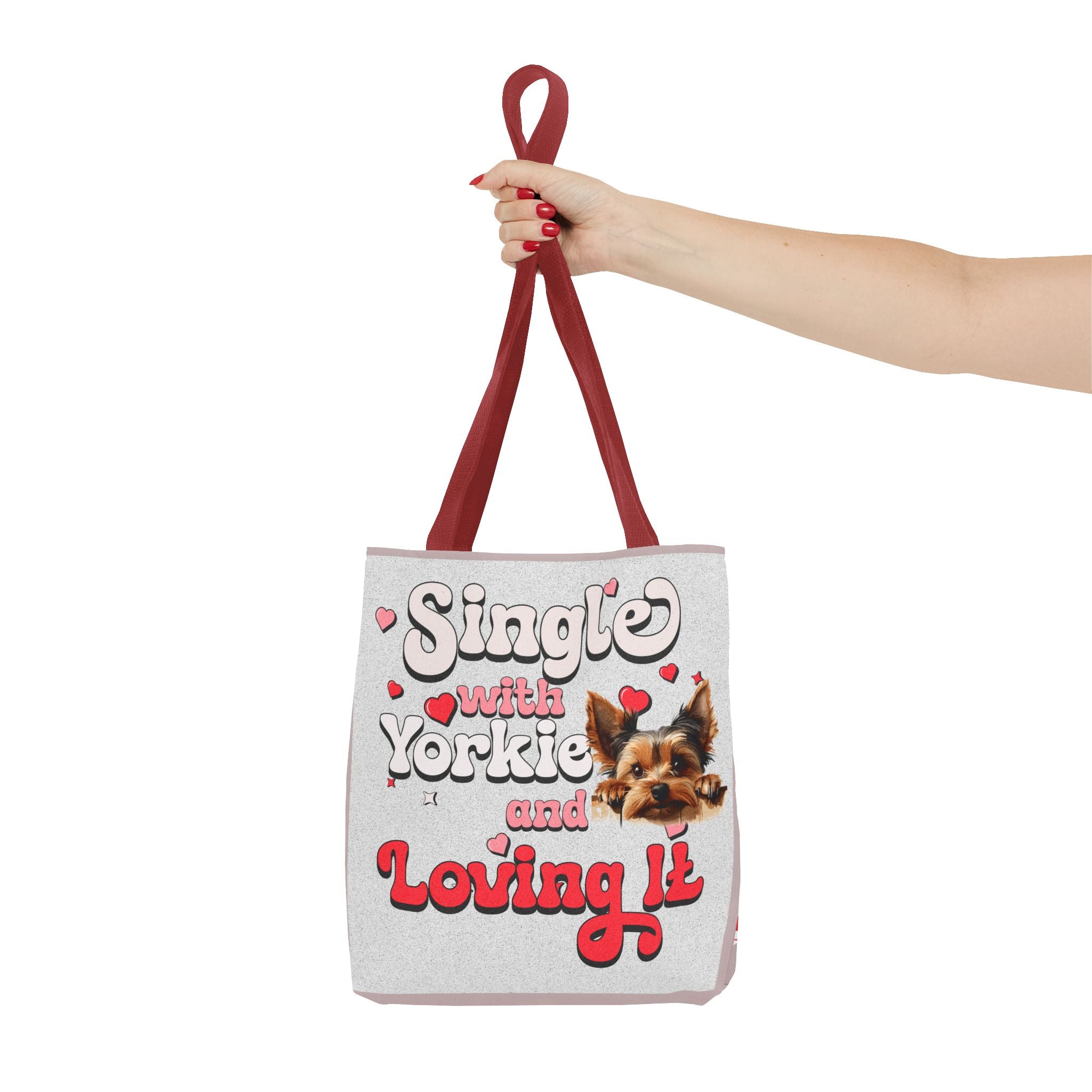 Tote Bag — "Single with Yorkie and Loving It" Cute Yorkie Lover Tote