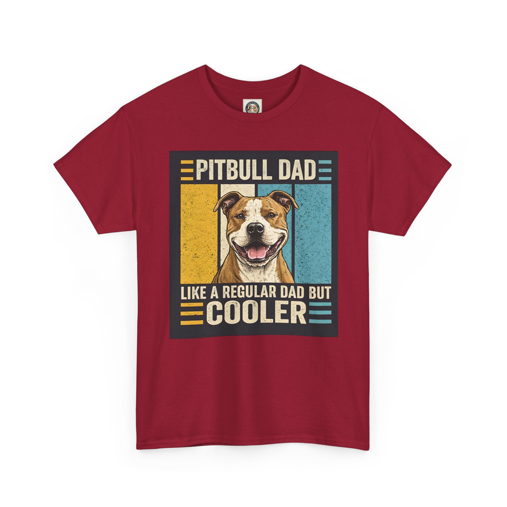 Pitbull Dad T-Shirt — "Like a Regular Dad but Cooler" Retro Dog Dad Tee