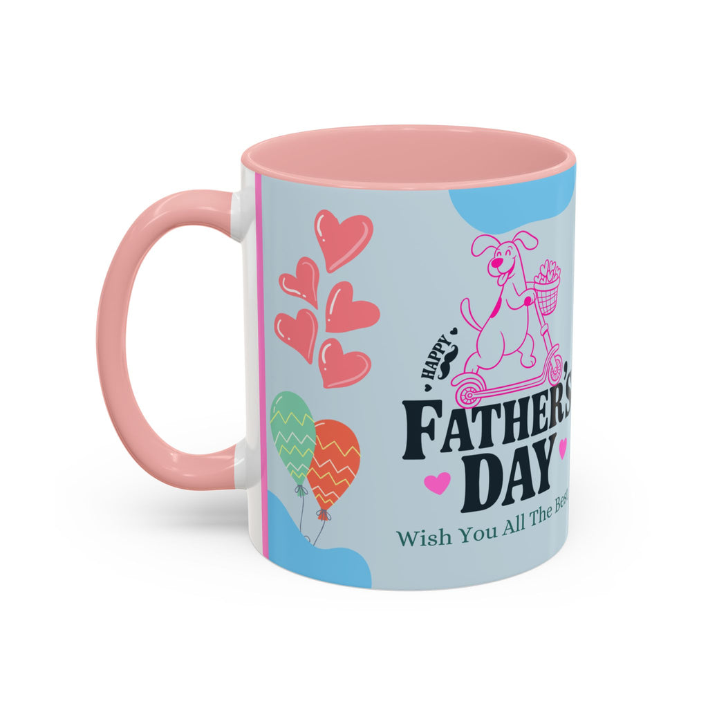 Father's Day Coffee Mug – Cute Dog on Scooter Design (11/15oz)