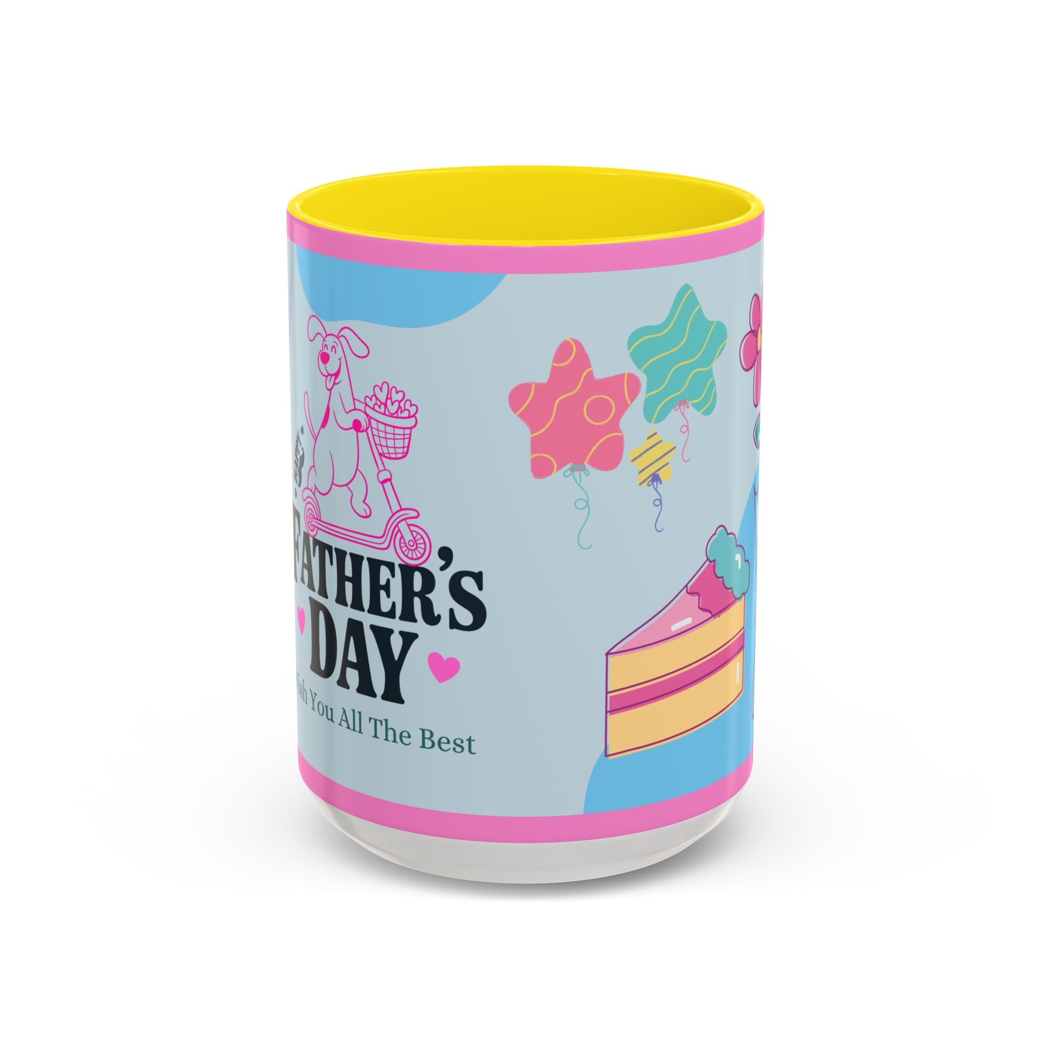 Father's Day Coffee Mug – Cute Dog on Scooter Design (11/15oz)