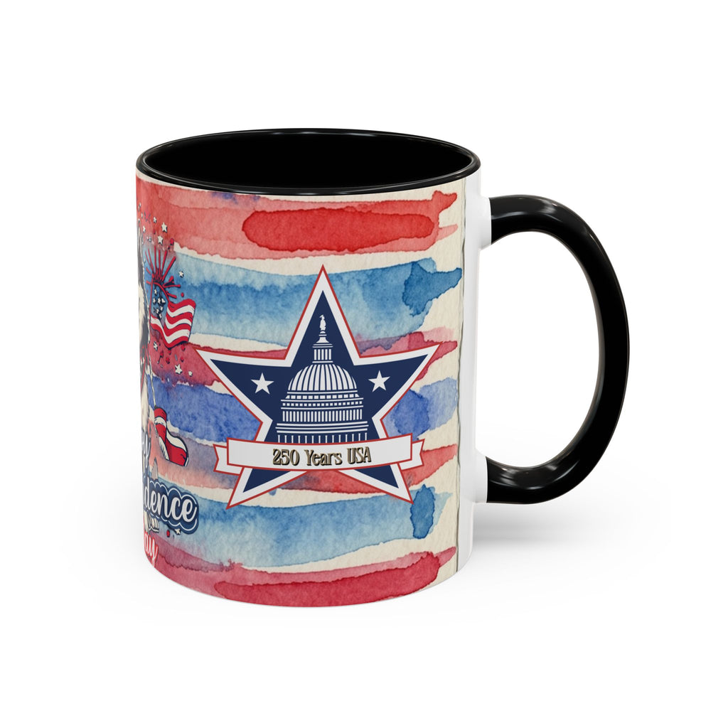 Independence Day Husky Coffee Mug — Happy 4th of July Patriotic Accent Mug (11/15oz)