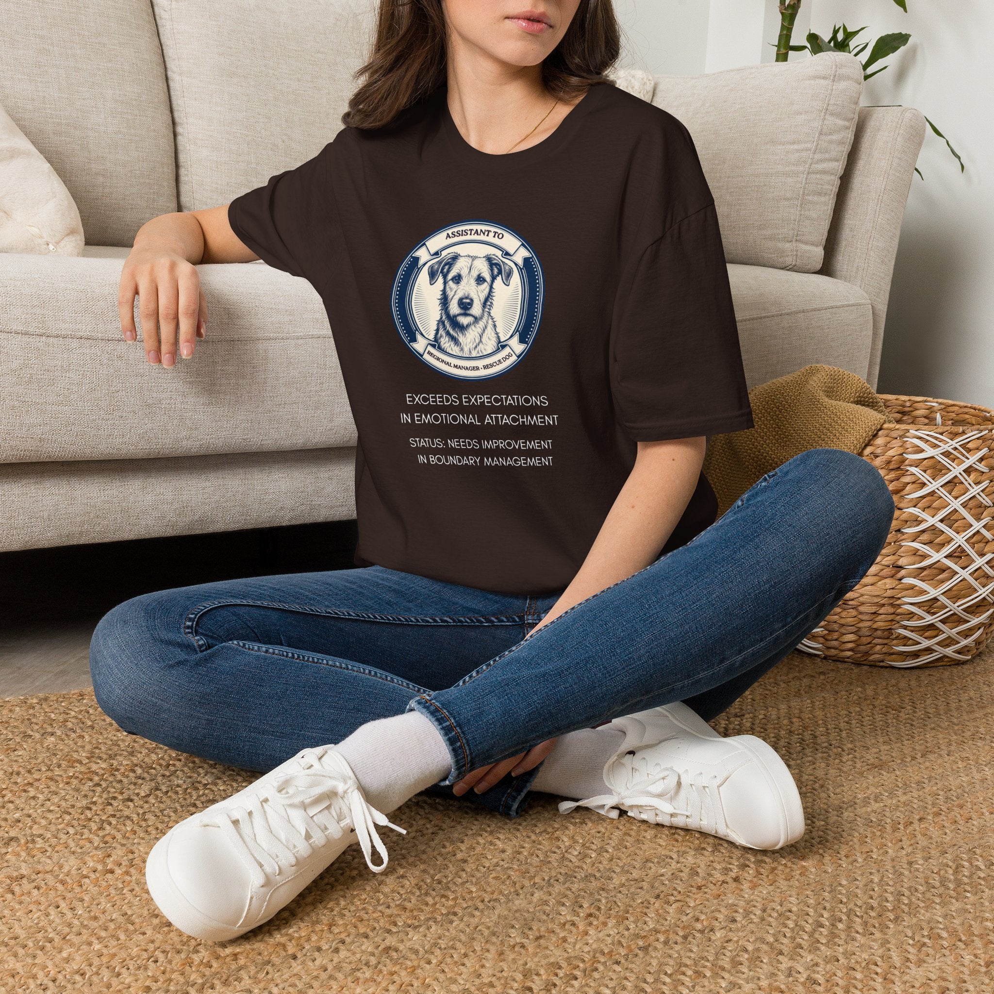 Rescue Dog T-Shirt — "Assistant to the Regional Manager" Funny Adopted Dog Tee