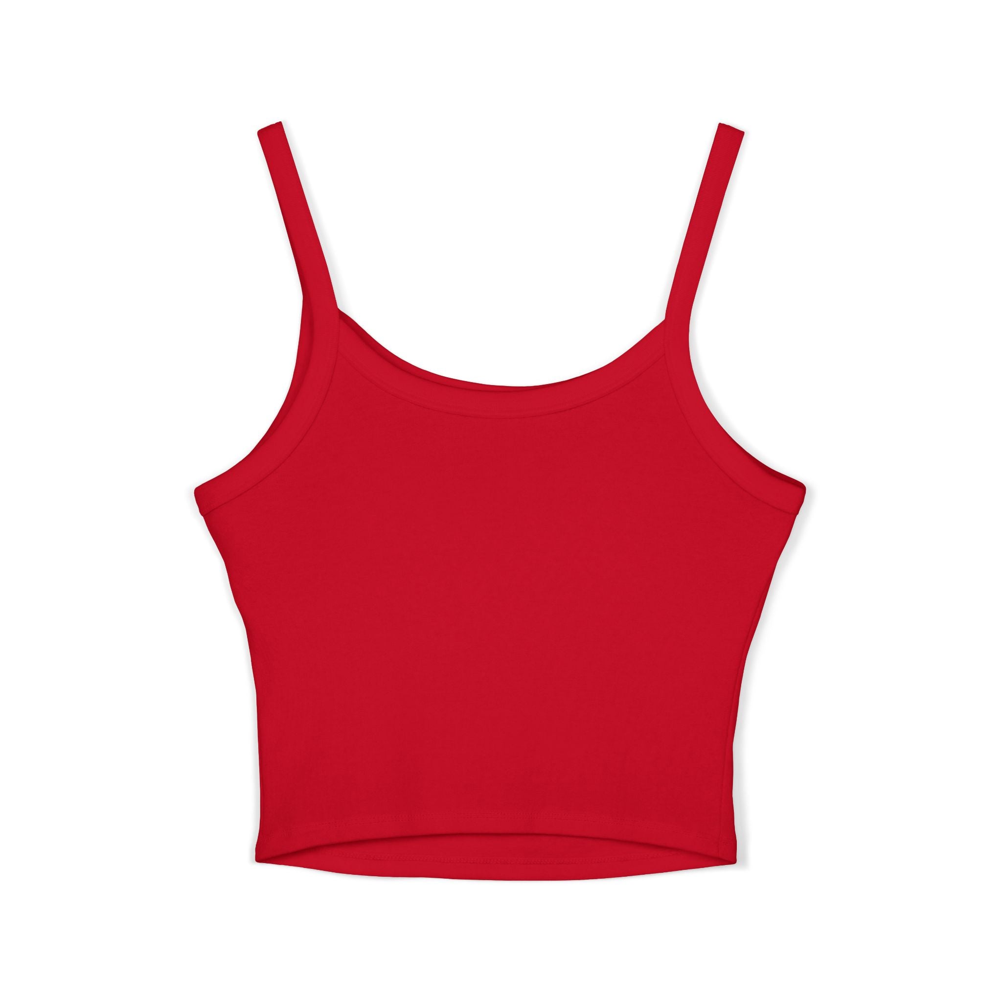 Frenchie Dog Crop Tank — "My Frenchie Judges Silently" Women's Spaghetti Strap Tank