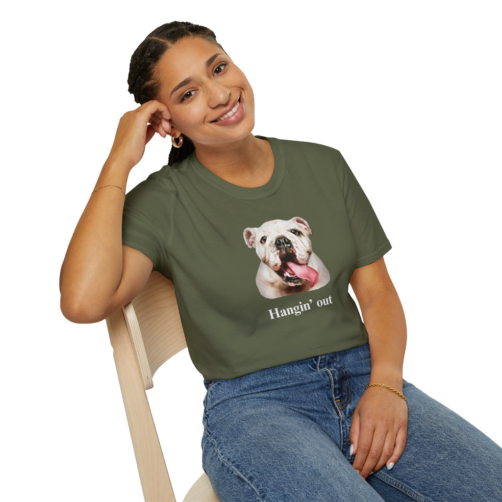 Bulldog Graphic T-Shirt — "Hangin' Out"