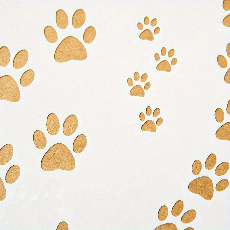Reusable Dog Paw Print Stencil — A4 Size for DIY Wall & Floor Art