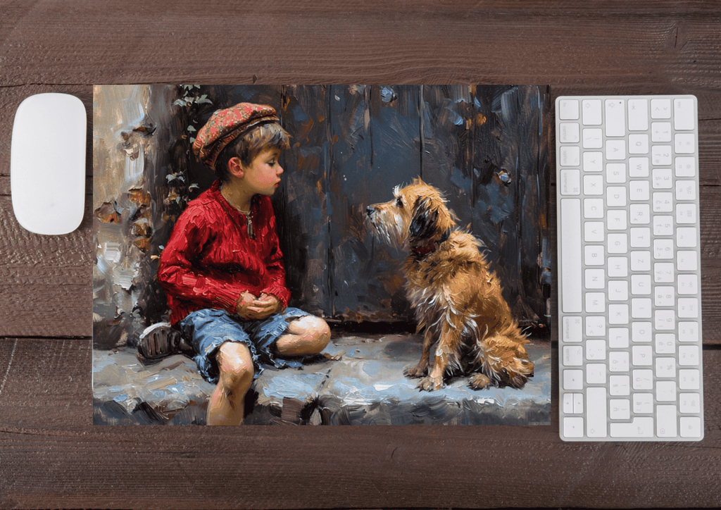 Boy & Dog Best Friends – Downloadable Wall Art