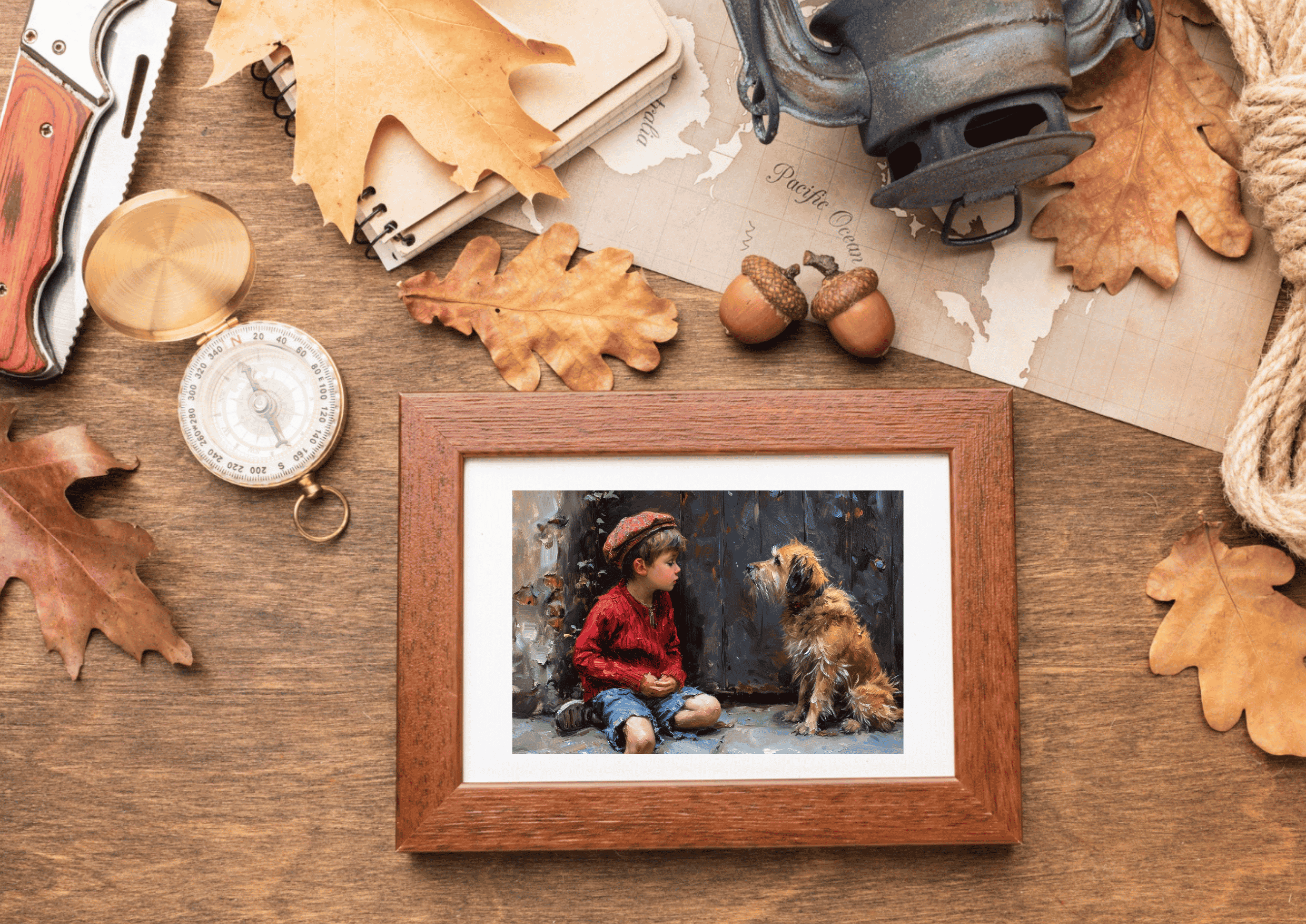 Boy & Dog Best Friends – Downloadable Wall Art