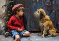 Boy & Dog Best Friends – Downloadable Wall Art