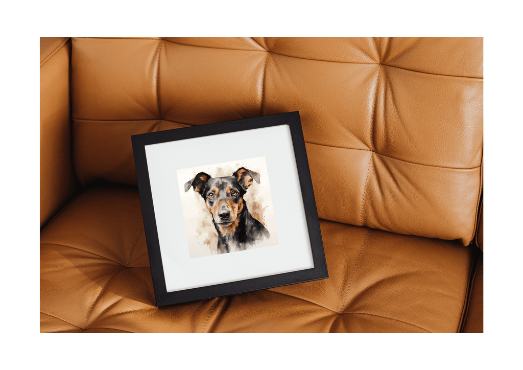 Pinscher Mix Watercolour Portrait – Downloadable Wall Art