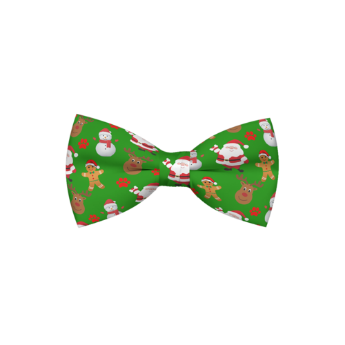 Christmas Festive Green Dog Bow Tie — Holiday Style for Pups