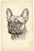 French Bulldog Pencil Portrait – Downloadable Wall Art