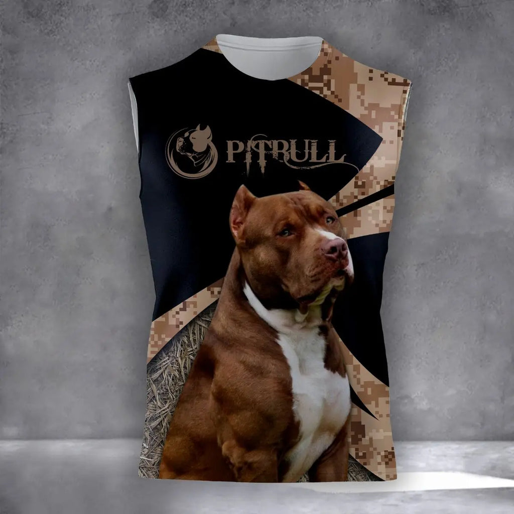 Pitbull Love 3D All-Over Print Tank Top | Dog Lover Sleeveless Shirt