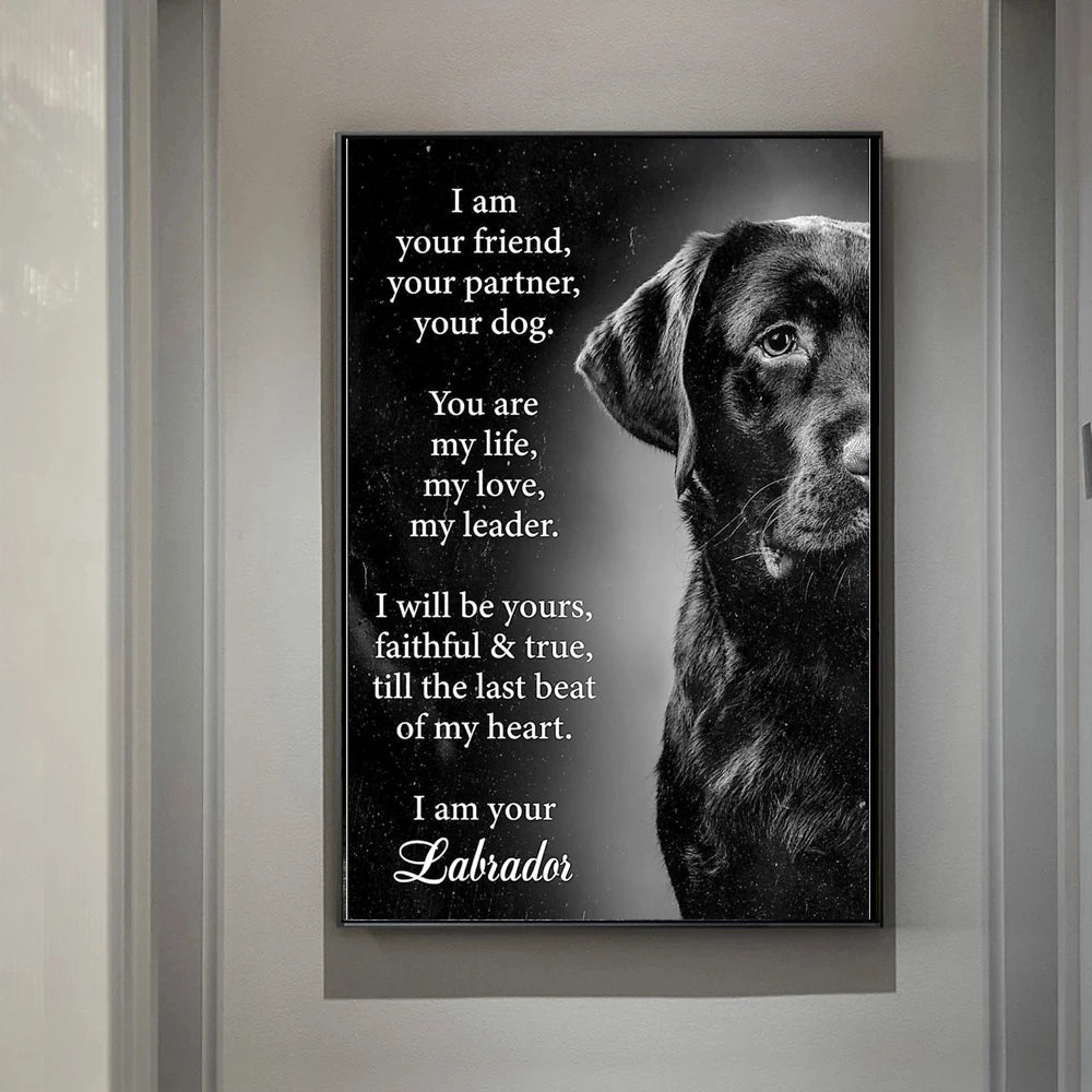 Dog Canvas Wall Art Poster – Animal Print for Living Room Home Decor