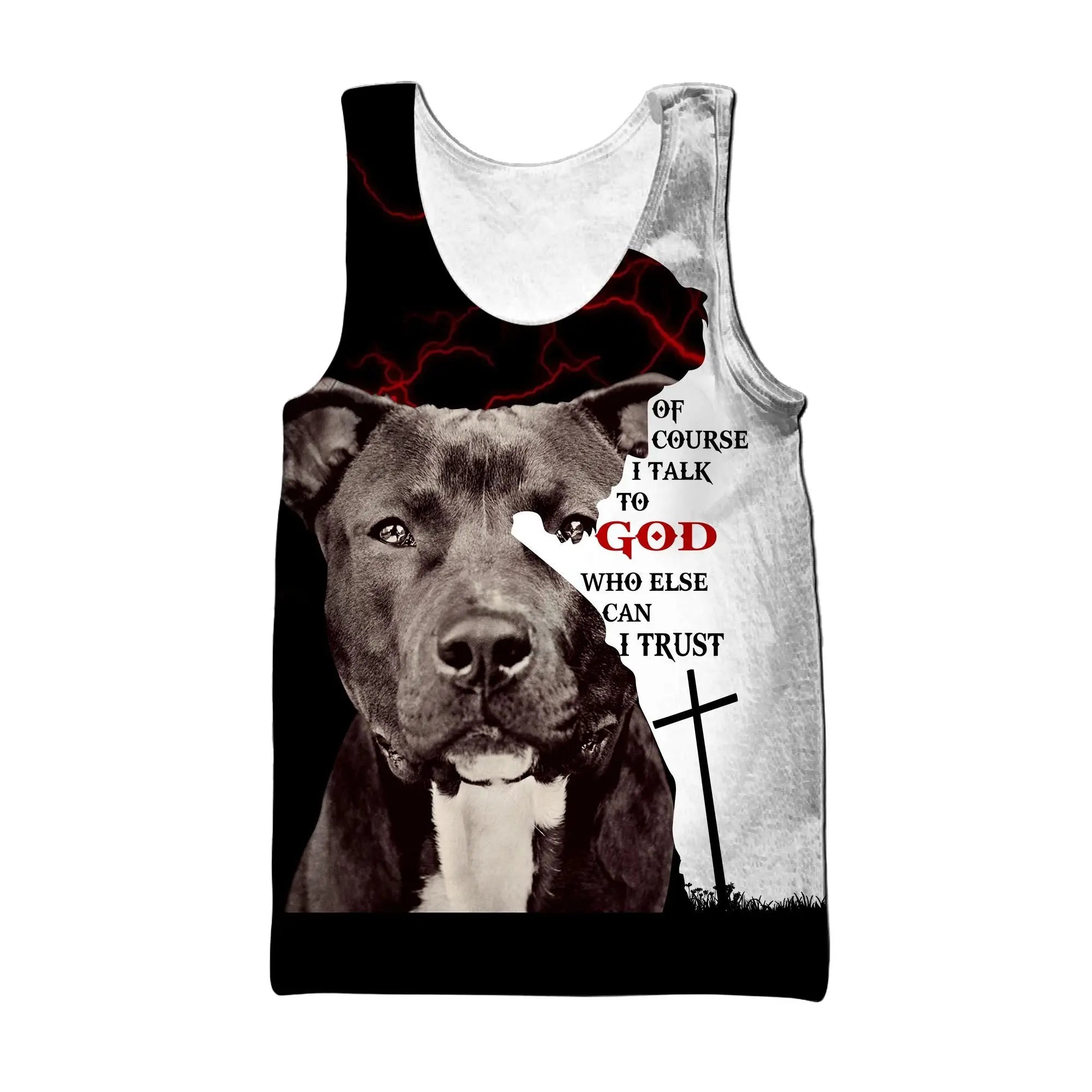 Pitbull Love 3D All-Over Print Tank Top | Dog Lover Sleeveless Shirt