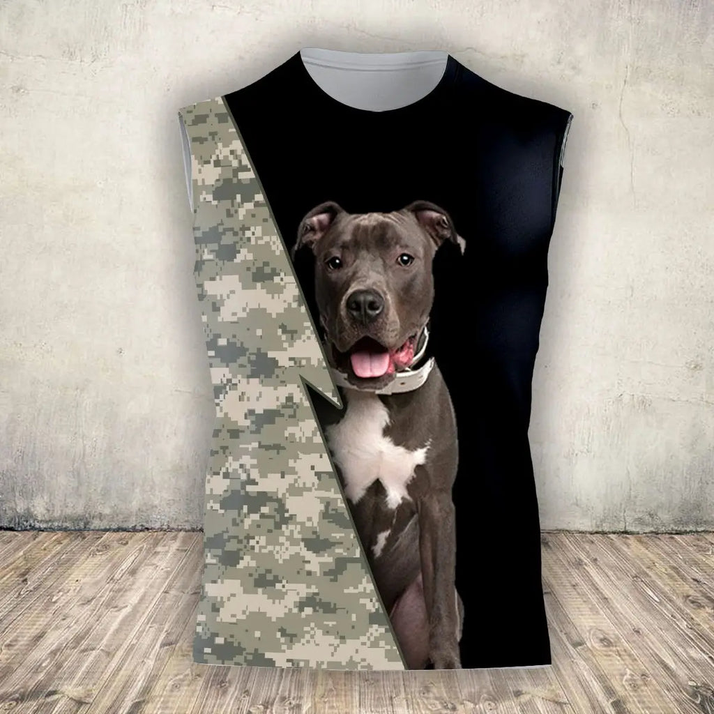 Pitbull Love 3D All-Over Print Tank Top | Dog Lover Sleeveless Shirt