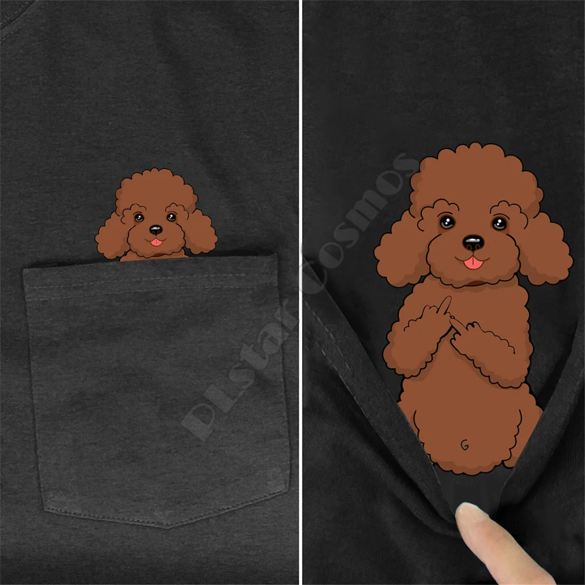 Border Collie Pocket Print T-Shirt – Funny Dog Lover Tee