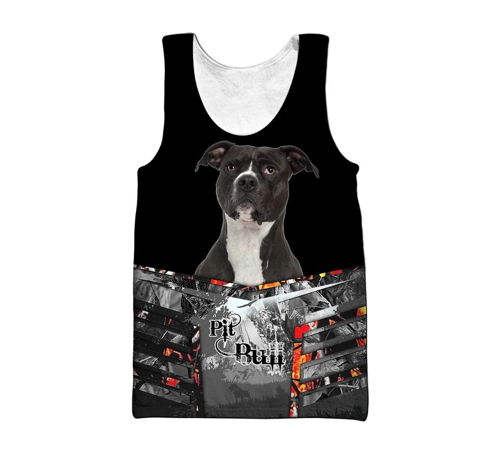 Pitbull Love 3D All-Over Print Tank Top | Dog Lover Sleeveless Shirt